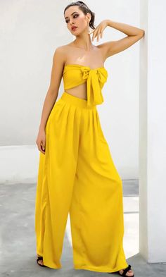 Jumpsuit Pants, Bandeau Crop Top, Maxi Tops, Strapless Crop Top, Party Kleidung, Crop Top Sweater, Pantalon Large, Wide Leg Jumpsuit, Wholesale Clothing