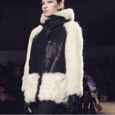 Brand New 100% Lamb Leather And Fur. Retails $2995. White Sheepskin Outerwear For Winter, Chic White Sheepskin Outerwear, White Sheepskin Winter Outerwear, White Shearling Outerwear With Faux Fur Trim, White Sheepskin Outerwear With Faux Fur Trim, White Shearling Fur Coat, White Sheepskin Fur Coat For Fall, White Luxury Sheepskin Fur Coat, Luxury White Sheepskin Fur Coat