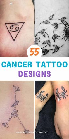 Celebrate your zodiac sign with these stunning Cancer tattoo designs! From delicate crabs to celestial symbols, these tattoos represent loyalty, strength, and intuition. ♋✨ #CancerTattoo #ZodiacInk #CancerSignTattoo #TattooInspiration #AstrologyTattoos Feminine Crab Tattoo, Celestial Symbols, Crab Tattoo, Meaningful Tattoo, Zodiac Tattoos, Meaningful Tattoos, Inspirational Tattoos