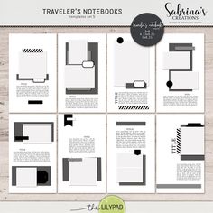 traveler's notebooks digital scrapbook templates