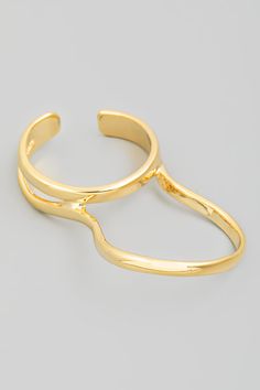 🖤Make a fashion statement with this Wavy Double Finger Gold Ring! It's the perfect accessory to add some fun and whimsy to any outfit. Embrace your playful side with this unique and trendy piece. 🖤 item feature: two-finger design, metal gold, double part of the design is worn on the small finger, does not restrain finger movement, cool, chic, must have, boho, festival. Trendy Open Ring For Party, Trendy Adjustable Rings For Party, Trendy Adjustable Rings For Parties, Adjustable Trendy Party Rings, Trendy Adjustable Open Midi Rings, Trendy Adjustable Stackable Rings With Ring Detail, Trendy Stackable Open Band Rings, Trendy Adjustable Open Band Ring, Trendy Adjustable Midi Rings With Open Band