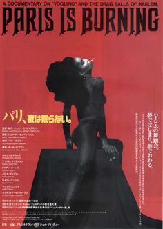 the poster for paris is burning, which features an image of a woman in black