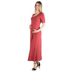 This maternity dress from 24Seven Comfort will be an instant favorite. This maternity dress from 24Seven Comfort will be an instant favorite. Jersey construction Short sleevesFIT & SIZING 54-in. length from shoulder to hem Slip-on styling Maxi lengthFABRIC & CARE Polyester, spandex Machine wash Imported Size: S-Mat. Color: Brown. Gender: female. Age Group: adult. Bump Friendly Maternity Maxi Dress, Bump Friendly Maxi Maternity Dress, Nursing Friendly Maxi Maternity Dress, Bump Friendly Short Sleeve Maternity Dress, Modest Short Sleeve Maternity Dress, Bump Friendly Maternity Dress With Short Sleeves, Bump-friendly Short Sleeve Maternity Dress, Nursing Friendly Maternity Maxi Dress, Maternity Nursing Friendly Maxi Dress