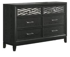 an image of a black dresser with drawers