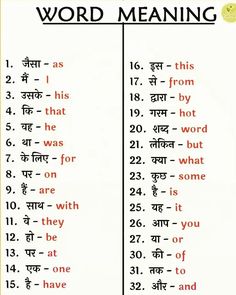 the words in english are used to describe word meaning