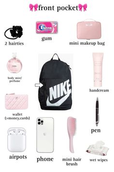 School Bag Organization, Schul Survival Kits, School Emergency Kit, School Backpack Essentials, Mochila Nike, Motivasi Diet, Studera Motivation, School Survival Kits, Pretty School Supplies