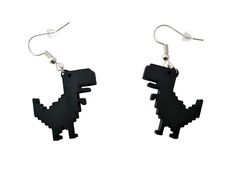 Dinosaur Symbol, Offline Dinosaur, 3d Printed Earrings, Mandalorian Cosplay, Dinosaur Earrings, 3d Jewelry, Uh Oh, Jewelry Accessories Ideas, Internet Connection