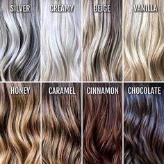 Hair Color Wheel, Hair Color Names, Brown Hair Color Chart, Hair Color Swatches, Hair Color Guide, Truss Hair, Brown Hair Shades, Hair Color Chart, Ash Blonde Hair