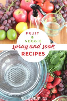 fruit and veggie spray and soak recipes