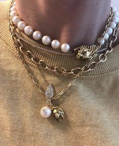 Accesories Jewelry, A Necklace, Diy Schmuck, 가을 패션, Jewelry Inspo, Accessories Jewelry, Jewelry Trends, Bling Bling, Pearl Jewelry