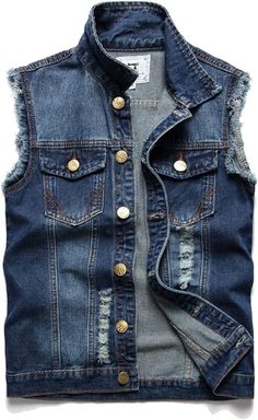 Package Dimensions11.02 x 9.76 x 2.36 inches; 14.4 Ounces DepartmentMen Date First AvailableAugust 28, 2023 ASINB0CGRJNPC8 Denim Vest Men, Vest For Men, Jean Vest, Summer Jeans, Sleeveless Jacket, Vintage Casual, Denim Vest, Mens Denim, Slim Fit