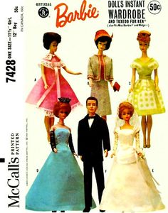 an image of barbie dolls in wedding dresses and tuxedos on the cover of a magazine