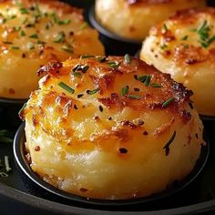 Tasty Recipes Mashed Potato Puffs, Cream Cheese Corn, Quick Soup Recipes, Alfredo Lasagna, Potato Puffs, Stuffed Baked Potatoes, Potato Muffins, Leftover Potatoes, Cheesy Mashed Potatoes