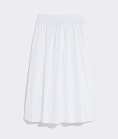 We’re all about pieces that instantly pull your look together, and this poplin skirt’s universally flattering silhouette in a crisp cotton fabrication does the trick. Cotton Relaxed Fit Pleated Skirt, Relaxed Fit Cotton Pleated Skirt, Cotton Pleated Skirt With Relaxed Fit, Stretch Gathered Skirt For Daywear, Solid Cotton Skirt For Daywear, Cotton Bottoms With Pleated Waist For Day Out, Plain Cotton Skirt For Daywear, Classic Relaxed Tiered Skirt, Daywear Stretch Tiered Skirt