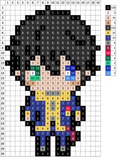 【ヒプマイ】山田 三郎の作り方【アイロンビーズ簡単図案】 | なやここブログ Anime Cross Stitch, Graph Art, Buster Bros, Pixel Art Grid, Beaded Cross Stitch, Pixel Pattern, Minecraft Art, Perler Patterns