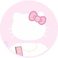 an image of a pink hello kitty background