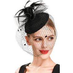 Polyester,Mesh,Feather Imported Headband Or Clip Closure Hand Wash Only Material: Made Of Polyester, Mesh Veil, And 100% Handmade Feathers Size: Length 7 Inches, Hat Bottom Is 4.3 Inches. The Medium Size, Not Too Big To Cover The Whole Of Your Head Design: This 20s/50s Pillbox Hat With A Ruffle Mesh Flower Linked With A Polka Dot Veil, Show A Simple And Chic Look. Match With Both Your Vintage Dress And Modern Fashion Outfits Or Attire Occasion: It's The Perfect Ladies' Church Hat For Women To We Summer Black Hats With Feather Trim, Black Summer Hat With Feather Trim, Black Summer Hats With Feather Trim, Fitted Black Fascinator With Feather Trim, Black Feathered Mini Hats For Spring, Black Feathered Fascinator For Spring, Summer Mini Hats With Feathers, Kate Middleton Hats, Hat Veil