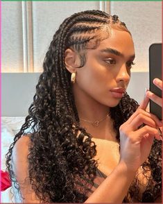 No-Heat Curls Hack 😍\ Goddess Braids Hairstyles, Braids Hairstyles Pictures, Cute Box Braids Hairstyles, Quick Braided Hairstyles, Natural Hair Braids