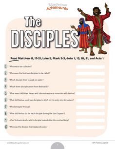 the bible worksheet for kids with answers and pictures to help them understand what they are