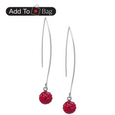 in stock Nickel Free Red Crystal Earrings For Parties, Red Hypoallergenic Jewelry For Party, Hypoallergenic Red Jewelry For Parties, Red Hypoallergenic Party Jewelry, Red Hypoallergenic Dangle Hoop Earrings, Nickel-free Red Crystal Earrings, Nickel-free Red Earrings For Party, Red Nickel-free Crystal Earrings, Red Pierced Hoop Earrings For Party