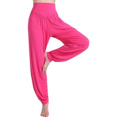 Improve your sense of style with these Super Soft Spandex Harem Yoga Pilates Pants. Because they are so comfy, these pants are perfect for relaxing at home. The boho appearance of these pants makes them more alluring and demanding. These can be cleaned with a washing machine because they are made of premium cotton fabric. Choose a pair of these wonderful pants for yourself. Features: Pant Style: Cross-pants Material: Cotton Fit Type: LOOSE Length: Full Length Season: Spring/Autumn Waist Type: HIGH Pattern Type: Solid Style: Bohemian Front Style: Pleated Age: Ages 18-35 Years Old Fabric Type: Broadcloth Closure Type: Elastic Waist Gender: WOMEN Size Chart (cm): Size Waist Length S 69 95 M 73 100 L 77 105 XL 82 110 2XL 96 115 3XL 90 120 Comfortable Harem Pants With Elastic Waistband, Comfortable Harem Pants For Relaxation, Baggy Ankle-length Yoga Pants For Loungewear, Red Full-length Yoga Pants, Full Length Red Yoga Pants, Comfortable Stretch Harem Pants For Loungewear, Comfortable Full-length Harem Pants For Loungewear, Comfortable Full Length Harem Pants For Loungewear, Yoga High Waist Baggy Harem Pants