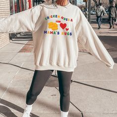 Get ready to be OBSESSED with this agre chicken nugget crewneck! This item is the perfect gift for yourself or gift for a special someone! AVAILABLE IN COMFORT COLORS TEE: https://www.etsy.com/ca/listing/1752636491 PRODUCT INFO - 50% cotton, 50% polyester blend fabric - Colors may vary based on your monitor or screen display SIZE INFORMATION - Relaxed unisex fit - Please check the size guide our listing photos before ordering your item - For a trendy oversized look, we recommend sizing up 1-2 si Kidcore Clothes, Kidcore Clothing, Iron Shirt, Chicken Nuggets, Comfort Colors Tee, Latest Design, Fabric Color, Comfort Colors, Gender Neutral