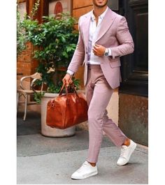 Pink Blazer Men, Pink Suits, Terno Slim Fit, Suit Groom, Prom Suit, Suit Tuxedo, Suits Wedding, Suits Prom, Wedding Pink