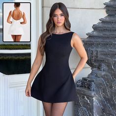 New! Sexy Slim-fitting Backless Dress Summer Sleeveless Short Dresses was just added to eBay. Check it out! #eBay #eBaySeller Graduation Dress To Impress, Backless Dress Summer, Sleeveless Skirt, Summer Sundress, Sleeveless Short Dress, Outfits 2022, Short Skirt, Dress Design, Dress Summer