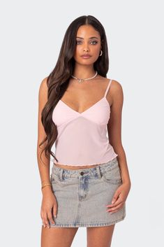 Serafina Sheer Mesh Tank Top – edikted Graphic Trends, Mesh Tank Top, Swimwear Dress, Open Knit Sweater, Cargo Skirt, Mens Trends, Wishing Well, Triangle Top, Sweaters And Jeans