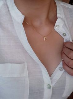 Initial Necklace, Custom, Gold Initial Necklace, Monogram, Tiny Letter Pendant, Letter Necklace, Bridesmaids, Girlfriend Gift, Personalized This beautiful minimalist necklace features a gold plated initial, encrusted with CZ crystals. Dangling from a delicate cable link chain, it's just the piece to bring an extra-special touch to your favorite outfits. It makes a heartfelt gift for your bff, your bridesmaids, or any special person in your life. Details: Materials: gold plated brass and Cubic Zi Necklace Girlfriend, Gift Letter, Gold Initial Pendant, Custom Initial Necklace, Letter Jewelry, Bridesmaid Proposal Gifts, Initial Necklace Gold, Initial Pendant Necklace, Personalized Pendant