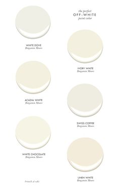 some white paint colors with different names