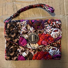 Brand New With Tag! Turnlock Wristlet In Rosewood Pattern. Purple Clutch Wristlet For Everyday Use, Purple Rectangular Wristlet For Travel, Vera Bradley Bags, New Bag, Vera Bradley, Crossbody Bags, Bag Lady, Shoulder Bag, Brand New