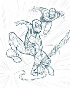 Pencil Sketch Ideas, Spiderman Poses, Spiderman Sketches, Sketching Illustration, Marvel Fanart, Fanart Sketch, Spiderman Art Sketch, The Wasp