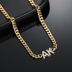 Personalize this cuban chain with your initials or surprise them with a meaningful gift. 18k Gold Chain, Cuban Chain, Rose Gold Metal, Precious Jewelry, Gold Plated Silver, Personalized Necklace, Initial Necklace, Meaningful Gifts, Precious Metals