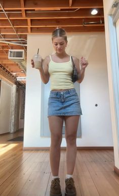 @gracienielson on tiktok 🤍 English Summer Outfits, Thrifted Summer Outfits, Not Basic Outfits, Cute Fits Aesthetic, Non Basic Outfits, Summer Inspo Outfits, Pastel Fits, Class Fits, Basic Summer Outfits