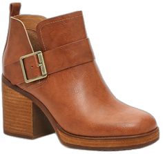 Brown Heeled Boots With Buckle For Work, Brown Workwear Boots With Buckle Closure, Brown Heeled Boots With Buckle Closure For Work, Rugged Brown Heeled Boots With Reinforced Heel, Brown Heeled Boots With Buckle For Fall, Brown Moto Boots With Stacked Heel For Fall, Brown Moto Boots With Block Heel For Fall, Casual Brown Moto Boots With Stacked Heel, Brown Block Heel Moto Boots For Fall