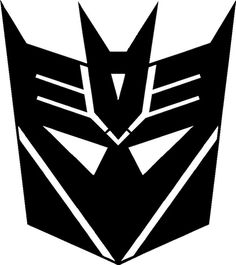 a black and white image of the logo for an auto - racing team, which is designed to look like a transformer