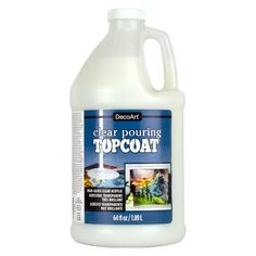 a gallon of clear pouring topcoat