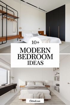 #girlsroom #bedroomideas #dormdecor #bohobedroom #bohochic #homedecortips Modern Master Room Ideas, Scandifornian Style Bedroom, Modern Bedroom White Furniture, Minimalist Bedroom Large, Modern Luxury Bedroom Master Suite Interior Design, Modern Bedroom Layout, Modernism Bedroom, Bedroom Inspirations Master Modern Luxury, Modern Minimalist Bedroom Decor