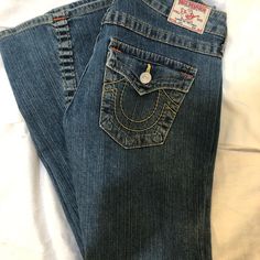 Vintage True Religion Jeans Stylish With A Seam Along The Flare. Size 29 Never Worn, New Condition. Perfect For The Fall! Purchased From Saks. Pet/Smoke Free Home. Cute Vintage Jeans, Vintage Aeropostale, The Flare, Thrifted Outfits, Baggy Clothes, Jean Vintage, Fashion Aesthetics, True Religion Jeans, Flared Jeans