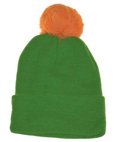 one size fits all Green And Orange, One Size Fits All, Winter Hats, Pom Pom, Neon, Cuff, Orange, Knitting, Hats