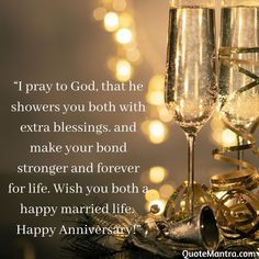 two champagne glasses with the words, you both are inspired by your happy marriage journey