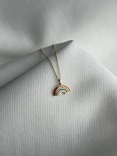 Radiate color with our Rainbow Necklace 🌈 Get this cute jewelry made with the high quality elements✨ You can go with 925K Sterling Silver with the options of Gold, Rose Gold or White Gold finish Beautiful jewelry for everyone 💙 Details * 925K Sterling Silver → 14K Gold, Rose Gold or White Gold plated * Chain length is approximately 18 inches (16+2 in extender) / 45 cm (40+5 cm extender)  or 20 inches (18+2 in extender) / 50 cm (45+5 cm extender) and 22 inches (20+2 in extender) / 55 cm (50+5 c Rainbow Pendant Jewelry Gift, Minimalist Enamel Jewelry For Gifts, Minimalist Enamel Jewelry Gift, Dainty Rainbow Jewelry For Everyday Wear, Multicolor Hypoallergenic Minimalist Jewelry, Minimalist Multicolor Hypoallergenic Jewelry, Gift Multicolor 14k Gold Filled Necklaces, Multicolor 14k Gold Filled Necklaces As Gift, Tiny White Sterling Silver Necklace