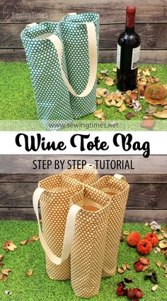 the wine tote bag is made from woven fabric