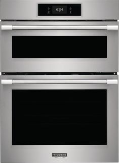 two stainless steel ovens side by side with the words frigidasse on them