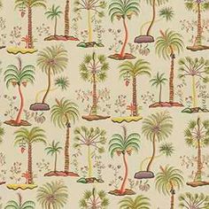 a wallpaper with palm trees on it