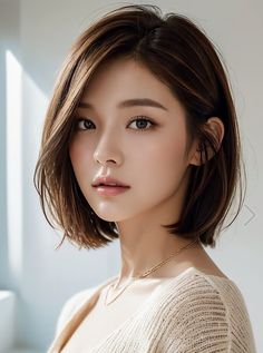 Bob Asian Hair, Short Hairstyle Women Asian, Short Asian Hair, Asian Hair Bob, Short Hair Korean