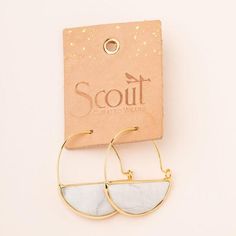 Scout Curated Wears has captured sleek sophistication in their Stone Hoop Earring. The generous prism cut gemstone adds a pop of color to compliment your inner beauty. Fossil Coral - Stone of the Ocean 1 3/8'' drop 14K gold dipped wire. Nickel and Cadmium free Karma Bracelet, Look Polished, Sweet Necklace, Howlite Stone, Moon Shape, Stone Wrapping, Fossil Coral, Rose Quartz Stone, Citrine Stone