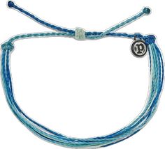 Pura Vida Original | Deep Dive Pura Vida Bracelet Blue Adjustable Bracelets For Everyday Wear, Everyday Blue Resizable Braided Bracelets, Casual Turquoise Friendship Bracelets With Adjustable Length, Everyday Resizable Blue Braided Bracelets, Blue Resizable Braided Bracelet For Everyday, Blue Beaded Bracelets With Sliding Knot For Everyday, Blue Adjustable Braided Bracelets For Beach, Blue Adjustable Braided Bracelet For Beach, Adjustable Blue Jewelry For Vacation