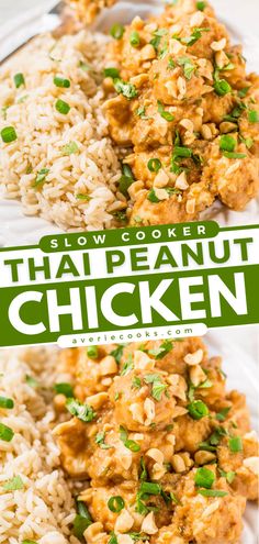 this slow cooker thai peanut chicken is delicious and easy to make it's ready in just 30 minutes